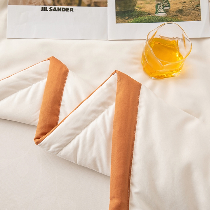 91家纺网 家纺一手货源 找家纺 钰博 2023新款水洗棉棉麻大豆夏被 云朵白