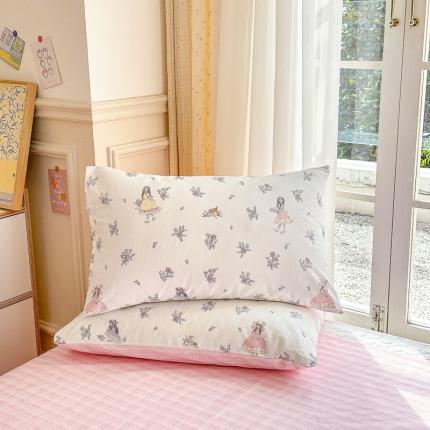 91家纺网 家纺一手货源 找家纺 清雅福 2023新款春夏13372小清新系列第三批-单品枕套 后花园