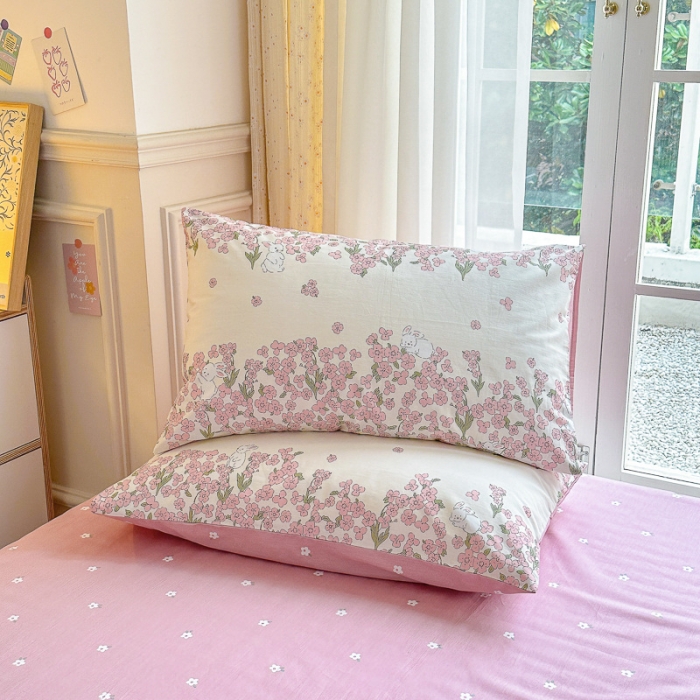 91家纺网 家纺一手货源 找家纺 （总）清雅福 2023新款春夏13372小清新系列第三批-单品枕套