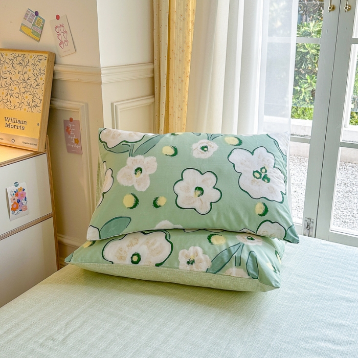 91家纺网 家纺一手货源 找家纺 （总）清雅福 2023新款春夏13372小清新系列第三批-单品枕套