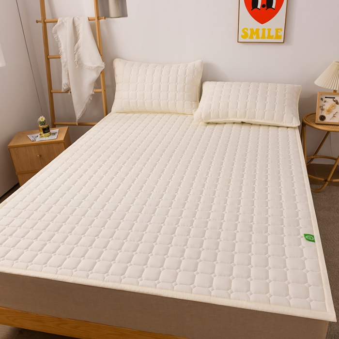 91家纺网 家纺一手货源 找家纺 恋绒家纺 A类原棉抗菌床垫加厚软垫床宿舍褥子单人双人学生垫四季可用 奶油色