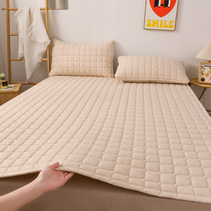 91家纺网 家纺一手货源 找家纺 恋绒家纺 A类原棉抗菌床垫加厚软垫床宿舍褥子单人双人学生垫四季可用 浅驼色