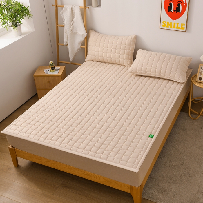 91家纺网 家纺一手货源 找家纺 恋绒家纺 A类原棉抗菌床垫加厚软垫床宿舍褥子单人双人学生垫四季可用 浅驼色