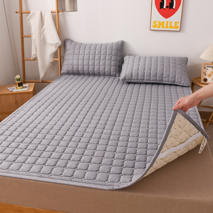 91家纺网 家纺一手货源 找家纺 恋绒家纺 A类原棉抗菌床垫加厚软垫床宿舍褥子单人双人学生垫四季可用 青灰色
