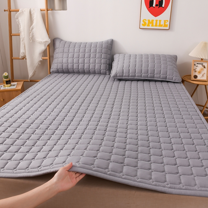 91家纺网 家纺一手货源 找家纺 恋绒家纺 A类原棉抗菌床垫加厚软垫床宿舍褥子单人双人学生垫四季可用 青灰色