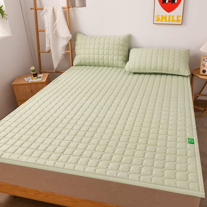91家纺网 家纺一手货源 找家纺 恋绒家纺 A类原棉抗菌床垫加厚软垫床宿舍褥子单人双人学生垫四季可用 烟豆青