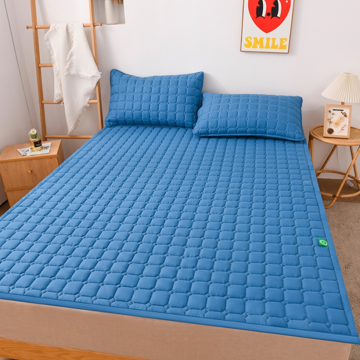 91家纺网 家纺一手货源 找家纺 恋绒家纺 A类原棉抗菌床垫加厚软垫床宿舍褥子单人双人学生垫四季可用 远山蓝