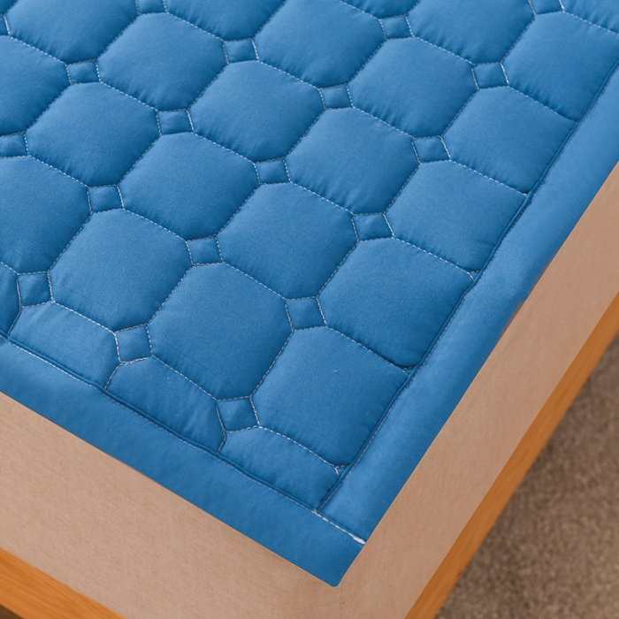 91家纺网 家纺一手货源 找家纺 恋绒家纺 A类原棉抗菌床垫加厚软垫床宿舍褥子单人双人学生垫四季可用 远山蓝