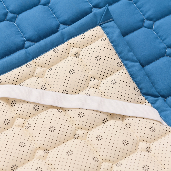 91家纺网 家纺一手货源 找家纺 恋绒家纺 A类原棉抗菌床垫加厚软垫床宿舍褥子单人双人学生垫四季可用 远山蓝