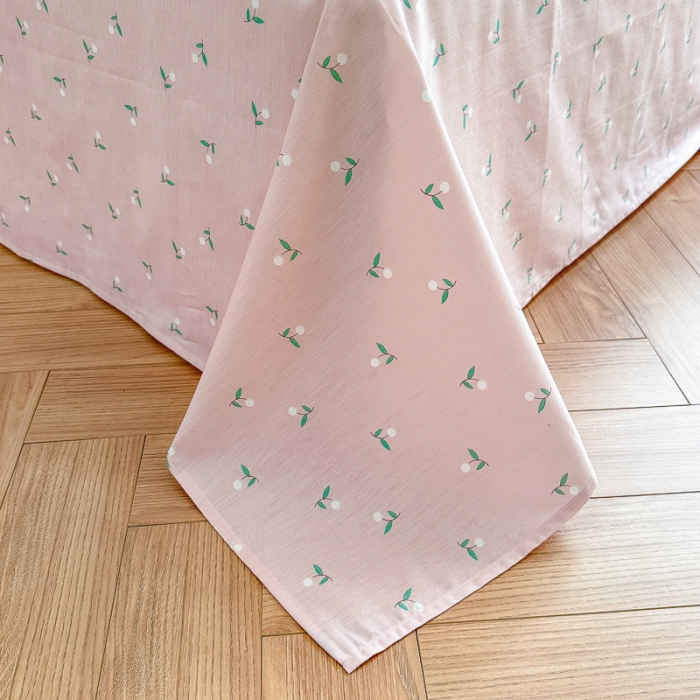 91家纺网 家纺一手货源 找家纺 清雅福 2024新款全棉13372韩版花边款系列四件套 点点