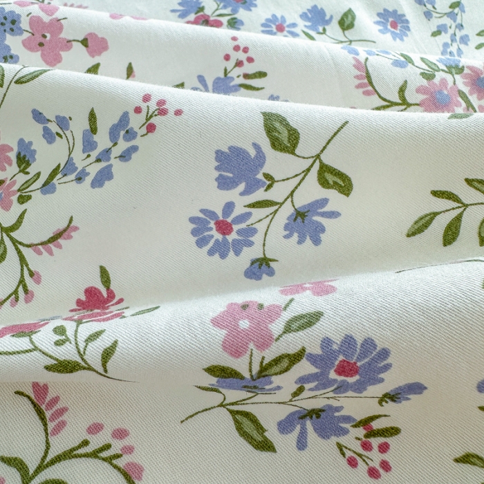 91家纺网 家纺一手货源 找家纺 清雅福 2024新款全棉13372韩版花边款系列四件套 花仙子