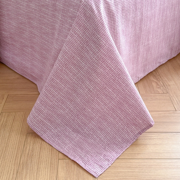 91家纺网 家纺一手货源 找家纺 清雅福 2024新款全棉13372韩版花边款系列四件套 薰衣草