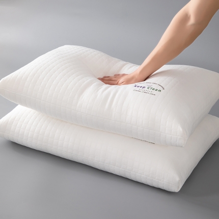 （总）仁宇枕业 2023年新款 透气洁净针织棉羽丝枕头