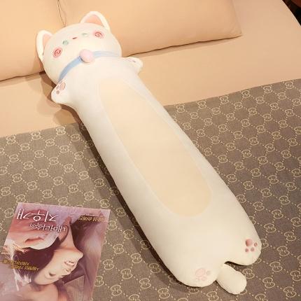 仟亿莱 2023新款 抱抱猫系列长条睡觉抱枕 长条白猫