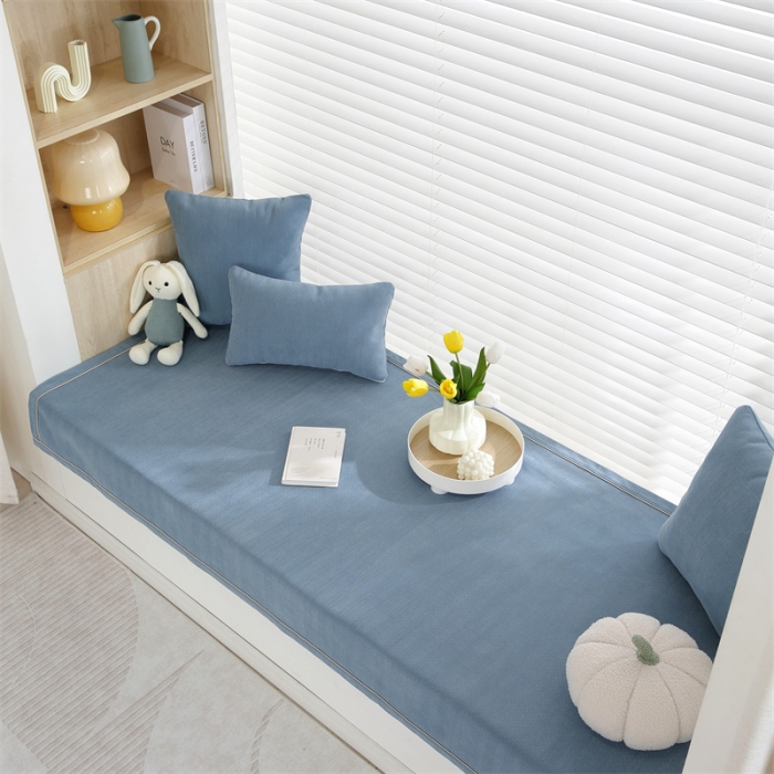 91家纺网 家纺一手货源 找家纺 2023新款雪尼尔人字纹飘窗垫窗台垫定做四季通用网红榻榻米阳台垫子定制