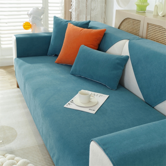 91家纺网 家纺一手货源 找家纺 共鸣 2023新款 钻石绒沙发垫 钻石绒绿色