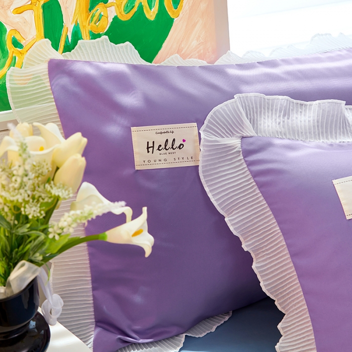 91家纺网 家纺一手货源 找家纺 （总）丰淘 2023新款雪纺花边-水洗真丝枕套