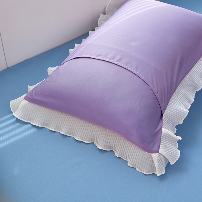 91家纺网 家纺一手货源 找家纺 （总）丰淘 2023新款雪纺花边-水洗真丝枕套