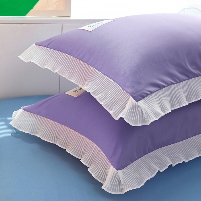 91家纺网 家纺一手货源 找家纺 （总）丰淘 2023新款雪纺花边-水洗真丝枕套