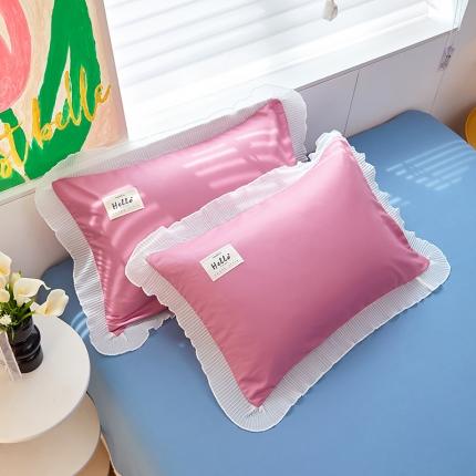 91家纺网 家纺一手货源 找家纺 （总）丰淘 2023新款雪纺花边-水洗真丝枕套