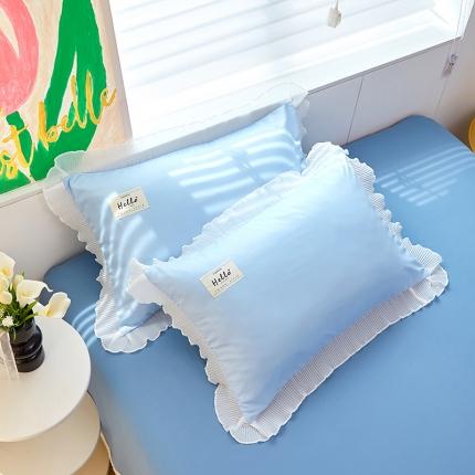 91家纺网 家纺一手货源 找家纺 （总）丰淘 2023新款雪纺花边-水洗真丝枕套