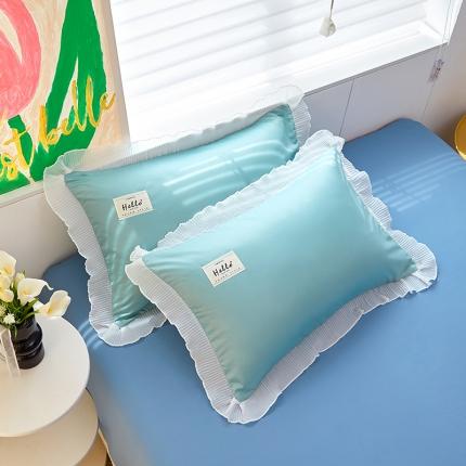 91家纺网 家纺一手货源 找家纺 （总）丰淘 2023新款雪纺花边-水洗真丝枕套