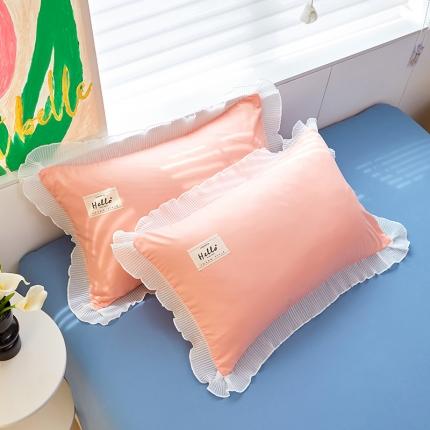 91家纺网 家纺一手货源 找家纺 （总）丰淘 2023新款雪纺花边-水洗真丝枕套