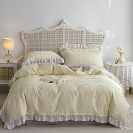 91家纺网 家纺一手货源 找家纺 （总）春皖家纺 2023新款沃夫球四件套花边款