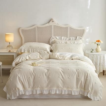 91家纺网 家纺一手货源 找家纺 （总）春皖家纺 2023新款沃夫球四件套花边款