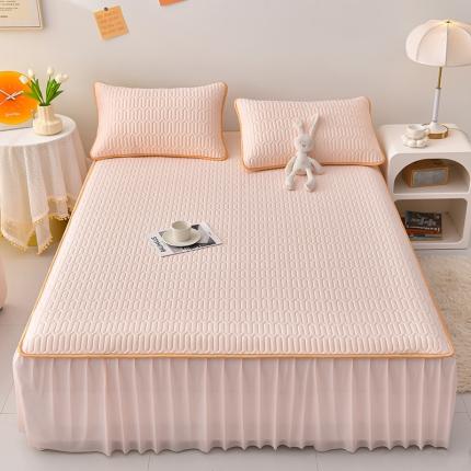 91家纺网 家纺一手货源 找家纺 （总）民新 2024新款0.5加厚乳胶A类凉感丝乳胶床裙凉席