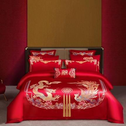 91家纺网 家纺一手货源 找家纺 尹黛尔 2024新品婚庆四件套系列套件 佳偶天成