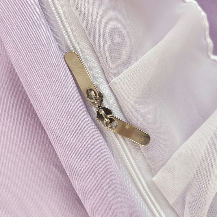 91家纺网 家纺一手货源 找家纺 唐人居 2025新款水洗棉麻花边款花香系列四件套 花香-梦幻紫