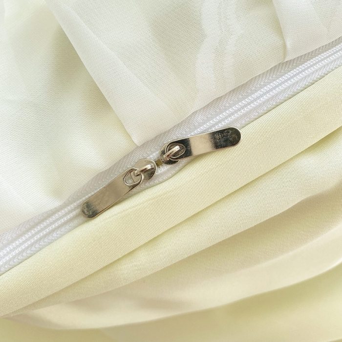 91家纺网 家纺一手货源 找家纺 唐人居 2025新款水洗棉麻花边款花香系列四件套 花香-浅果绿