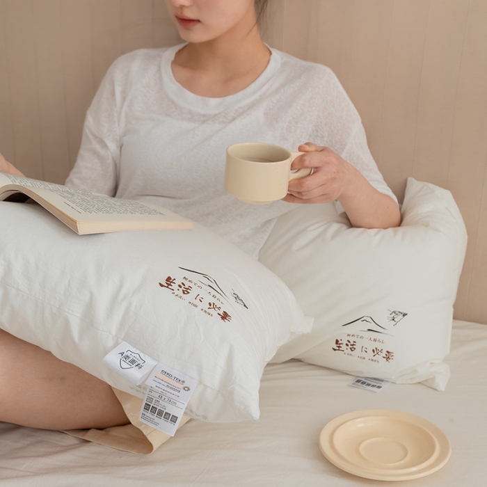 91家纺网 家纺一手货源 找家纺 （总）拾光枕芯 2023新款全棉A类60s日式生活原棉超柔枕