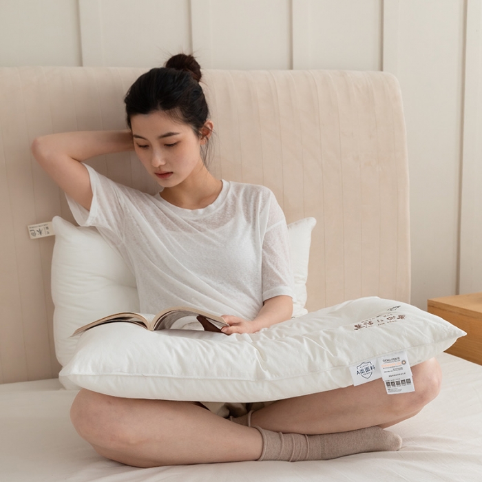 91家纺网 家纺一手货源 找家纺 拾光枕芯 2023新款全棉A类60s日式本色原棉超柔枕 低枕