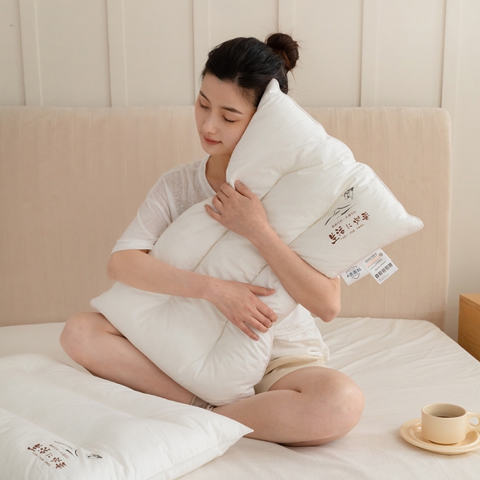 91家纺网 家纺一手货源 找家纺 拾光枕芯 2023新款全棉A类60s日式本色原棉超柔枕 低枕