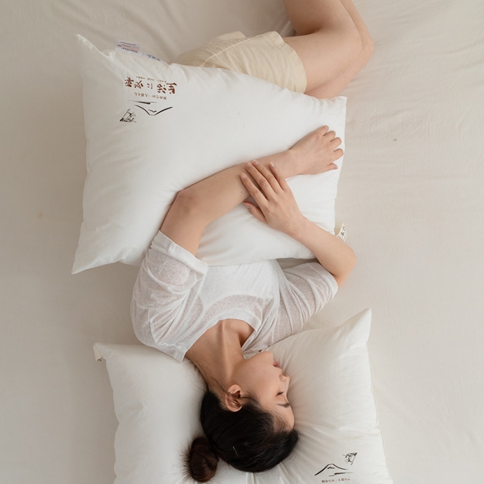 91家纺网 家纺一手货源 找家纺 拾光枕芯 2023新款全棉A类60s日式本色原棉超柔枕 中枕