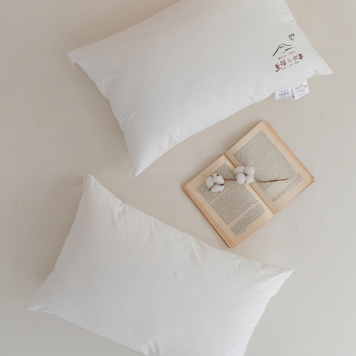 91家纺网 家纺一手货源 找家纺 拾光枕芯 2023新款全棉A类60s日式本色原棉超柔枕 高枕