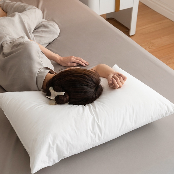 91家纺网 家纺一手货源 找家纺 （总）拾光枕芯 2023新款60支全棉纯色卷枕（含包装）