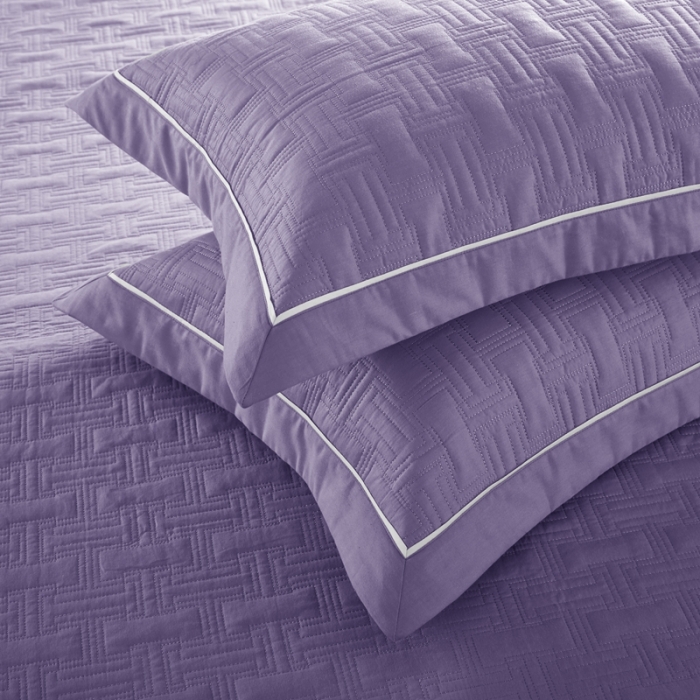 91家纺网 家纺一手货源 找家纺 优乐2023新款唐顿夹棉枕头套 唐顿-浪漫紫