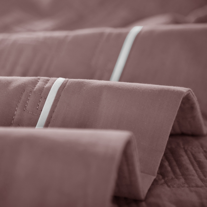 91家纺网 家纺一手货源 找家纺 优乐2023新款唐顿夹棉枕头套 唐顿-魅力豆沙