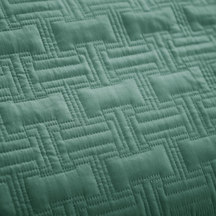 91家纺网 家纺一手货源 找家纺 优乐2023新款唐顿夹棉枕头套 唐顿-森林绿