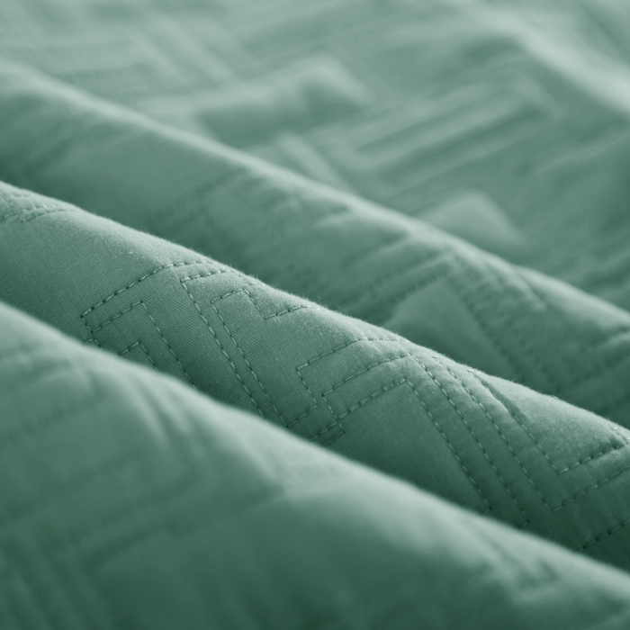 91家纺网 家纺一手货源 找家纺 优乐2023新款唐顿夹棉枕头套 唐顿-森林绿