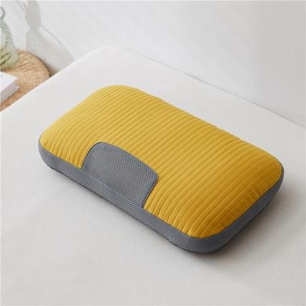 91家纺网 家纺一手货源 找家纺 乐可 2023新款全棉砂洗荞麦护颈①号枕 M3黄【单只装】