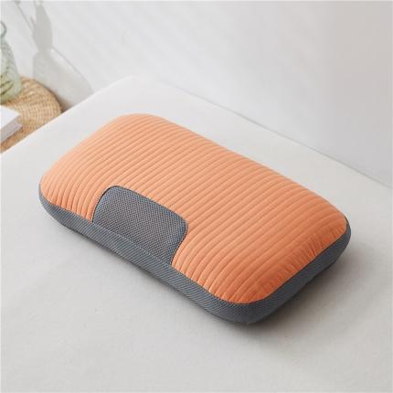 91家纺网 家纺一手货源 找家纺 乐可 2023新款全棉砂洗荞麦护颈①号枕 M3桔【单只装】