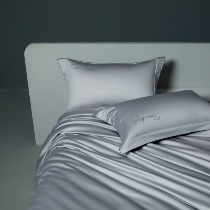 91家纺网 家纺一手货源 找家纺 缔缦 2023新款定织新布种S120系列四件套 高级灰