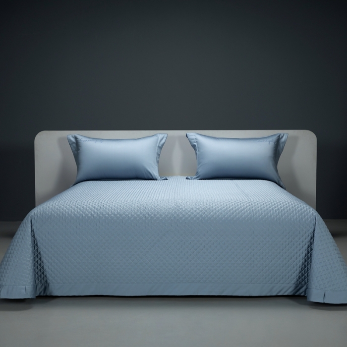 91家纺网 家纺一手货源 找家纺 缔缦 2023新款定织新布种S120系列四件套 古典蓝