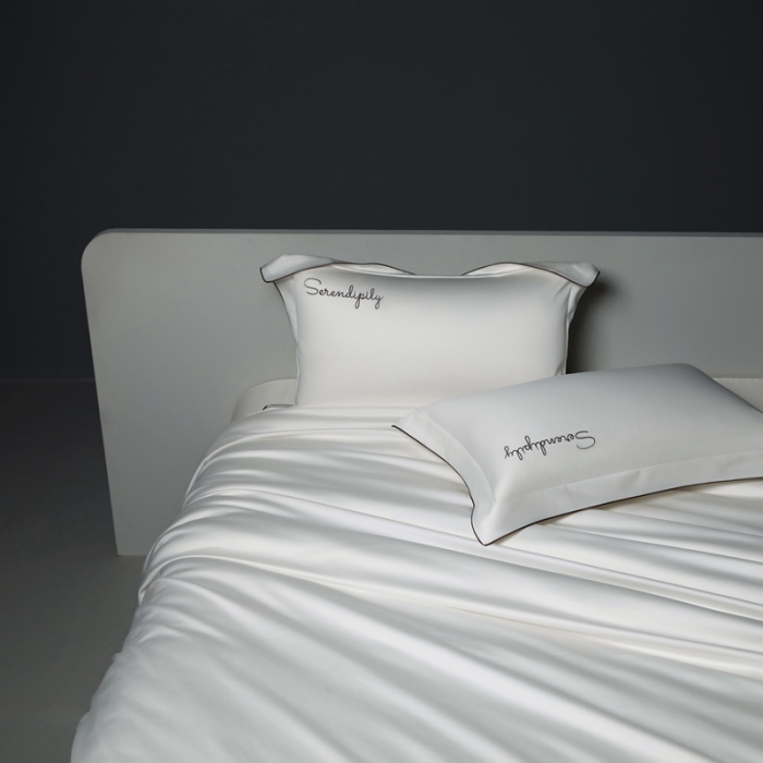 91家纺网 家纺一手货源 找家纺 缔缦 2023新款定织新布种S120系列四件套 贵族白