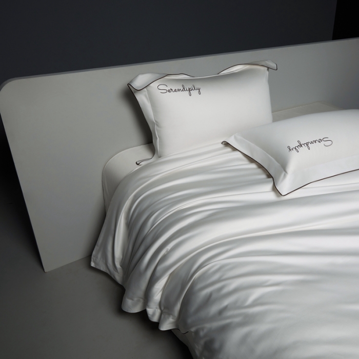 91家纺网 家纺一手货源 找家纺 缔缦 2023新款定织新布种S120系列四件套 贵族白