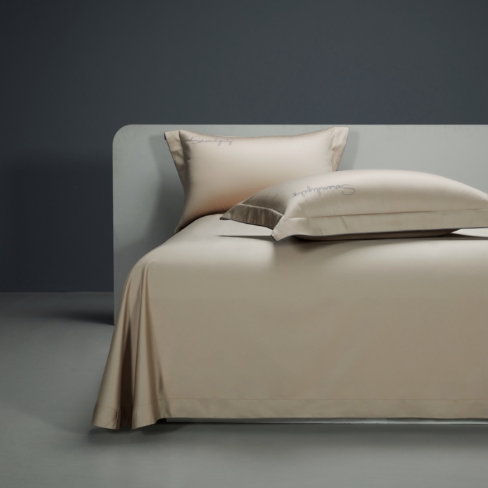 91家纺网 家纺一手货源 找家纺 缔缦 2023新款定织新布种S120系列四件套 卡其